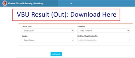 vbu result|vbu result semester 1.